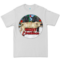 Dove Grey Merry Christmas Charolais Bull Premium Tee - RanaPortraitStore