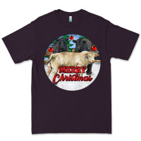 Plum Merry Christmas Charolais Bull Premium Tee - RanaPortraitStore