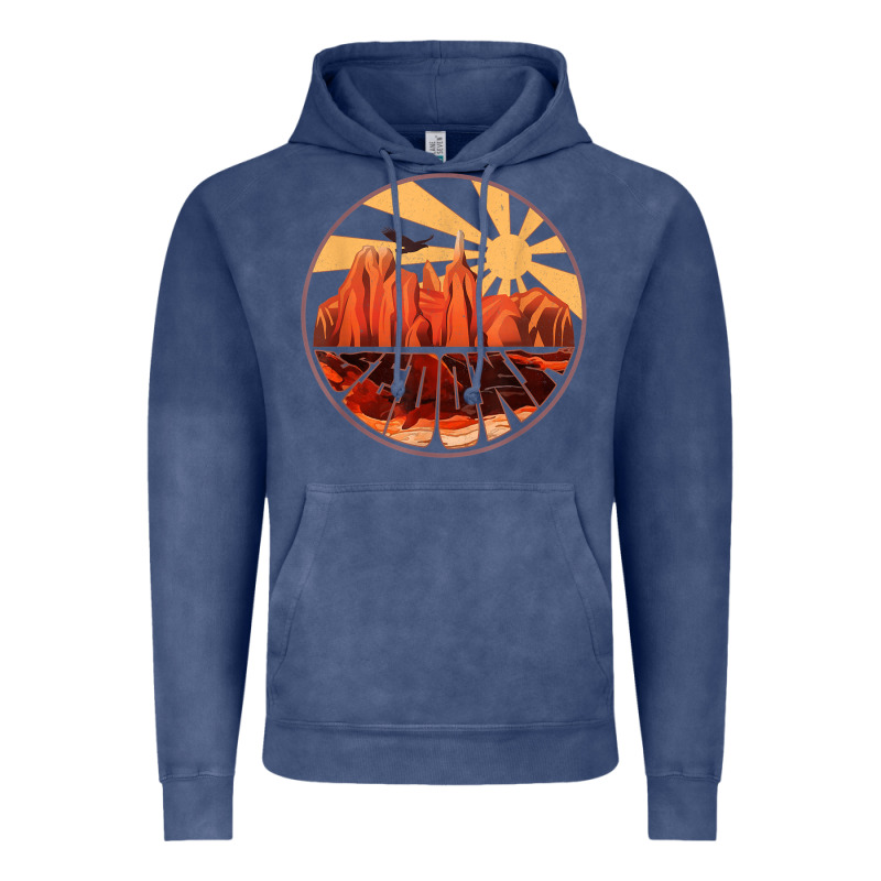 Retro Vintage Sedona Arizona Hiking Sunset Dawn Gift Vintage Hoodie by minhPixels | Teevron