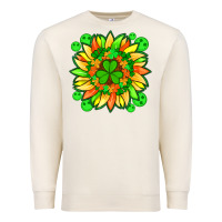 Sandshell sunflower with st patricks smiley face and shamrock with glitter Premium Sweatshirt - Artiststas