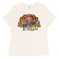 Bone Fall Scene Pumpkin Watercolor Pig Wagon Serape Cheetah Ladies Tee - Bettercallsaul