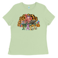 Matcha Fall Scene Pumpkin Watercolor Pig Wagon Serape Cheetah Ladies Tee - Bettercallsaul