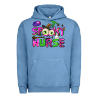 Pigment Pebble Blue spooky nurse Urban Hoodie - AdoDesignShop