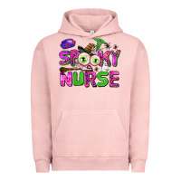 Pigment Salmon spooky nurse Urban Hoodie - AdoDesignShop