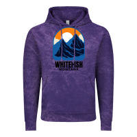 Cloud Purple Whitefish MT Vintage Hoodie - minhPixels