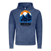 Vintage Denim Whitefish MT Vintage Hoodie - minhPixels