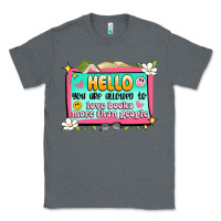 Charcoal Heather hello you are allowed to love books more than peop Classic Tee - Artiststas