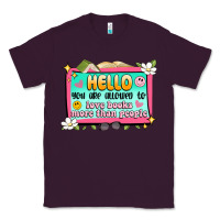 Plum hello you are allowed to love books more than peop Classic Tee - Artiststas
