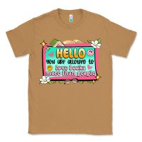 Toasted Coconut hello you are allowed to love books more than peop Classic Tee - Artiststas