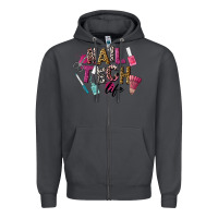Smoke Nail Tech Life Zipper Hoodie - LillyAllenDesigns