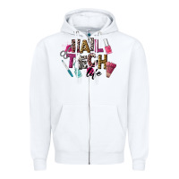 White Nail Tech Life Zipper Hoodie - LillyAllenDesigns
