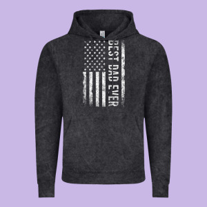 Father's Day Best Dad Ever American Flag Vintage Hoodie Designed By Minhpixels