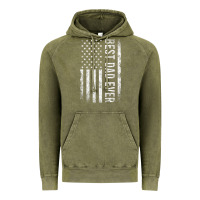 Vintage Olive Father's Day Best Dad Ever American Flag Vintage Hoodie - minhPixels