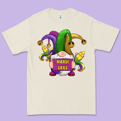 Mardi Gras Gnomes Fleur De Lis Premium Tee Designed By Ranaportraitstore