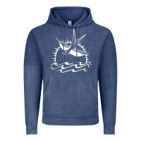 Vintage Denim Captain Jack Sparrow Tattoo WHITE Vintage Hoodie - minhPixels