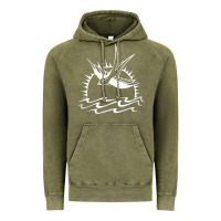 Vintage Olive Captain Jack Sparrow Tattoo WHITE Vintage Hoodie - minhPixels