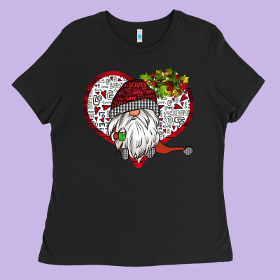 Valentine's Day Gnome Ladies Tee Designed By Bettercallsaul