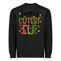 Black santas cutest elf Heavyweight Sweatshirt - CowhideDigitalArt