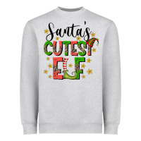 Santas Cutest Elf Heavyweight Sweatshirt | Teevron