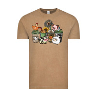 Vintage Coffee Farm animal coffee cups Vintage Tee - HowdyJamesFarm
