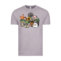 Vintage Zinc Farm animal coffee cups Vintage Tee - HowdyJamesFarm