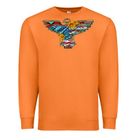 Carrot thunderbird with usa flag and sunflowers Premium Sweatshirt - Artiststas