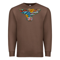 Chestnut thunderbird with usa flag and sunflowers Premium Sweatshirt - Artiststas
