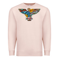 Pale Pink thunderbird with usa flag and sunflowers Premium Sweatshirt - Artiststas