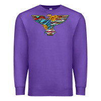 Purple thunderbird with usa flag and sunflowers Premium Sweatshirt - Artiststas