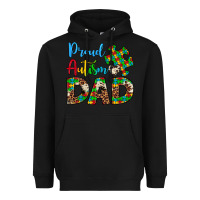 Black proud autism dad Heavyweight Hoodie - Artiststas