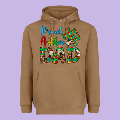 Proud Autism Dad Heavyweight Hoodie Designed By Artiststas