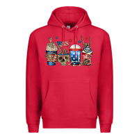 Cardinal 4th of july skeleton coffee cups Premium Hoodie - Jasminsmagicworld