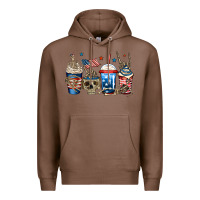 Chestnut 4th of july skeleton coffee cups Premium Hoodie - Jasminsmagicworld