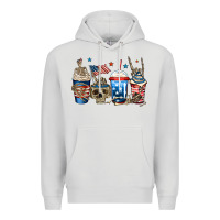 Dove Grey 4th of july skeleton coffee cups Premium Hoodie - Jasminsmagicworld