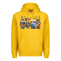 Lemon 4th of july skeleton coffee cups Premium Hoodie - Jasminsmagicworld