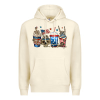 Sandshell 4th of july skeleton coffee cups Premium Hoodie - Jasminsmagicworld
