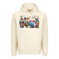 Tofu 4th of july skeleton coffee cups Premium Hoodie - Jasminsmagicworld