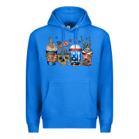 True Royal 4th of july skeleton coffee cups Premium Hoodie - Jasminsmagicworld
