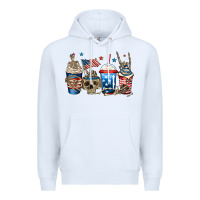 White 4th of july skeleton coffee cups Premium Hoodie - Jasminsmagicworld