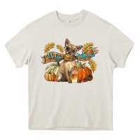 Cream Hello Autumn With Chihuahua Dog Heavy Core Tee - LillyAllenDesigns