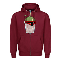 Burgundy bubble fett boba tea funny sci fi pun pearl milk tea gift t shirt Zipper Hoodie - minhPixels