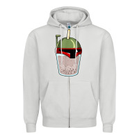 Dove Grey bubble fett boba tea funny sci fi pun pearl milk tea gift t shirt Zipper Hoodie - minhPixels