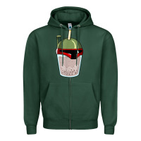 Sports Green bubble fett boba tea funny sci fi pun pearl milk tea gift t shirt Zipper Hoodie - minhPixels