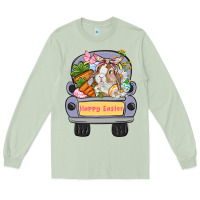 Matcha Happy Easter bunny truck Easter Day Long Sleeve Tee - CowGirlArtShop