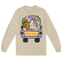 Mushroom Happy Easter bunny truck Easter Day Long Sleeve Tee - CowGirlArtShop