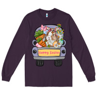 Plum Happy Easter bunny truck Easter Day Long Sleeve Tee - CowGirlArtShop