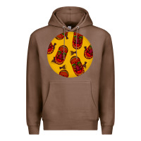 Chestnut african masks round earrings 5 Premium Hoodie - BundleAndBundleShop