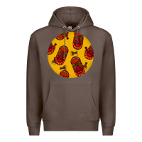 Coffee african masks round earrings 5 Premium Hoodie - BundleAndBundleShop