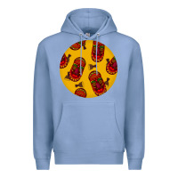 Colony Blue african masks round earrings 5 Premium Hoodie - BundleAndBundleShop