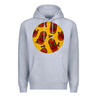 Heather Grey african masks round earrings 5 Premium Hoodie - BundleAndBundleShop